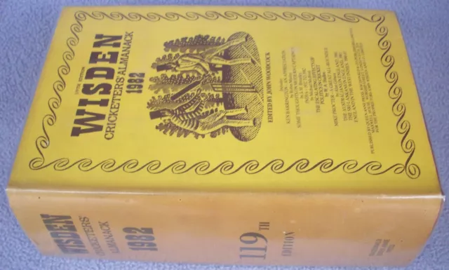 WISDEN CRICKETERS ALMANAC 1982 with dustwrapper EDITED JOHN WOODCOCK Cricket