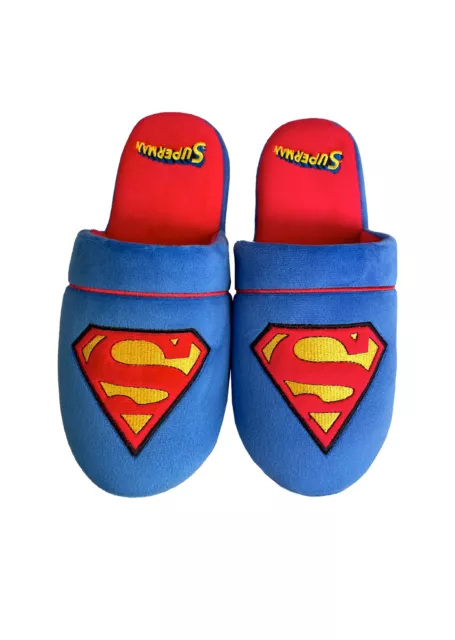 Superman Slippers Blue DC Comics Hausschuhe Clark Kent JLA Man of Steel Kal El