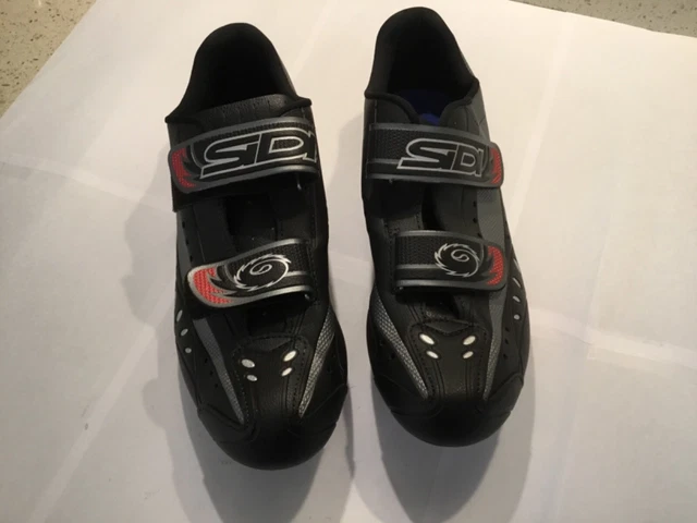SIDI laceless Road Cycling Shoes Black and Silver EU 44