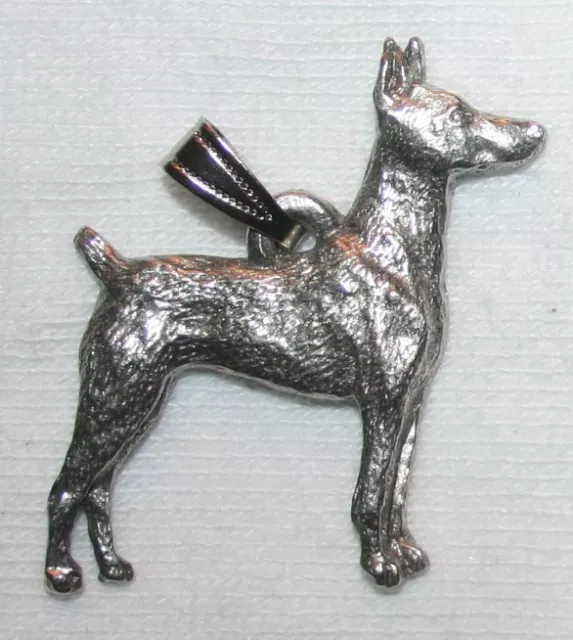 Doberman Pinscher Dog Harris Fine Pewter Pendant USA Made