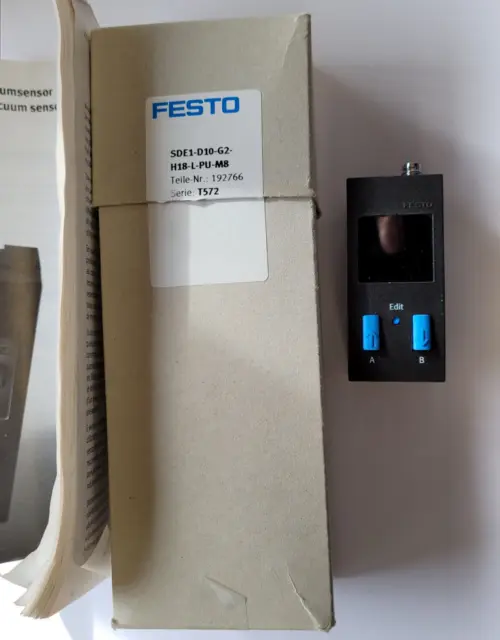 Festo SDE1-D10-G2-H18-L-PU-M8 192766 Sensore Pressione - Nuovo / Conf Worldwide