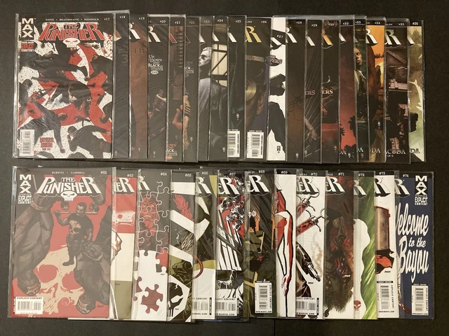 PUNISHER  MARVEL MAX COMIC RUN LOT Frank Castle HI GRADE copies 32 Total