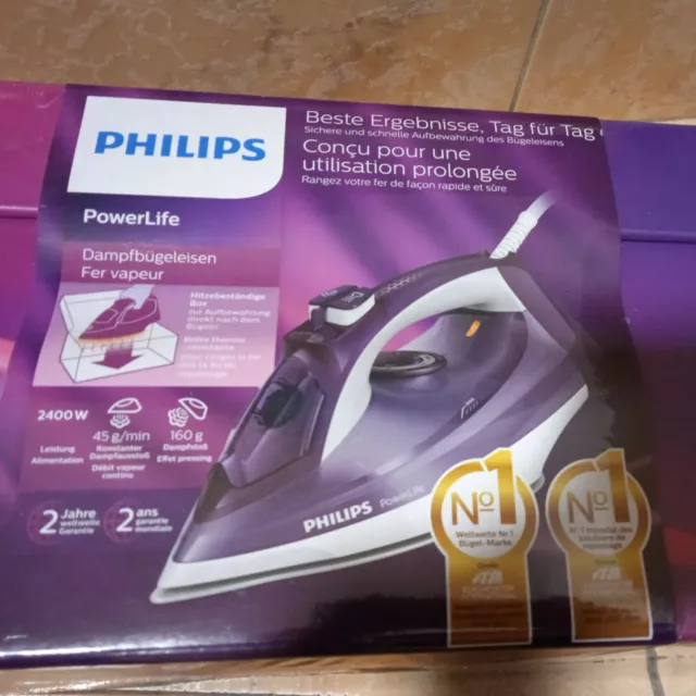 Fer A Repasser Vapeur Philips Power Life dans sa boîte de rangement thermoresist