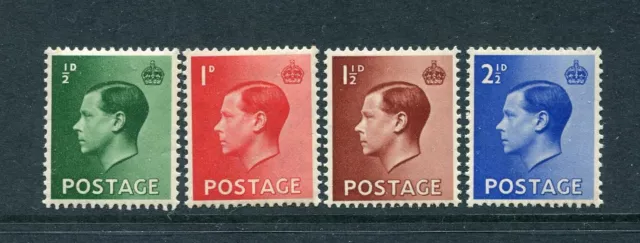 GB: 1936 Edward VIII definitive set of 4 stamps SG457-60 MNH (EC180) FREEPOST