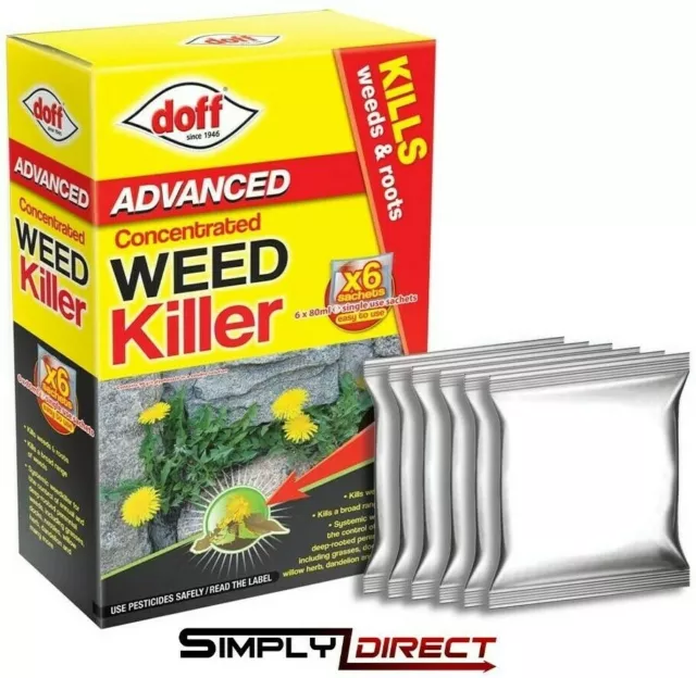 Extra Strong Weedkiller Doff Advanced Concentrated Weed & Roots Killer Sachets