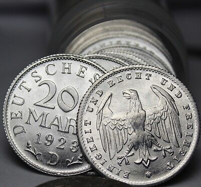 Weimar 1923-F 200 Mark Pièces ~ Aigle Allemagne Aigle Rare Gem UNC Rouleau 50 