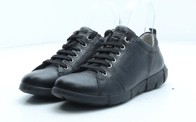 Woodland Womens Black Leather Trainer UK EU