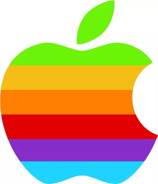 Apple Vintage 2 3/8x2in, Sticker Of Vinyl Version 6x