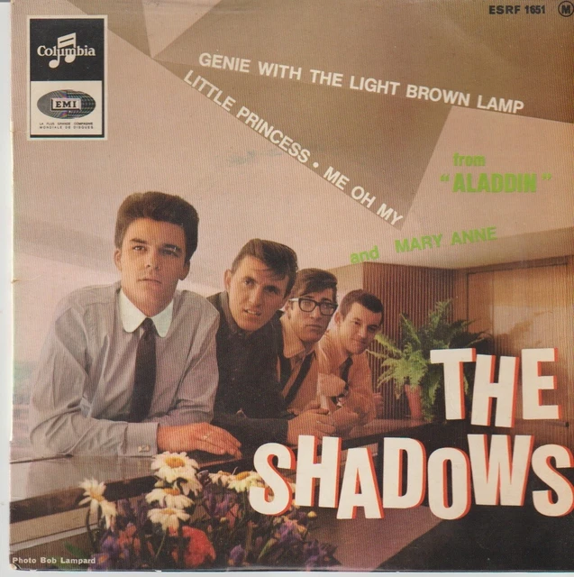 45T. THE SHADOWS. from "ALADDIN" and MARY ANNE. Genie with the light brown lamp