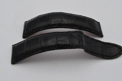 Cartier Cartier Bracelet en Cuir 20MM Pour Fermoir Dépliant 18MM Vintage Noir 