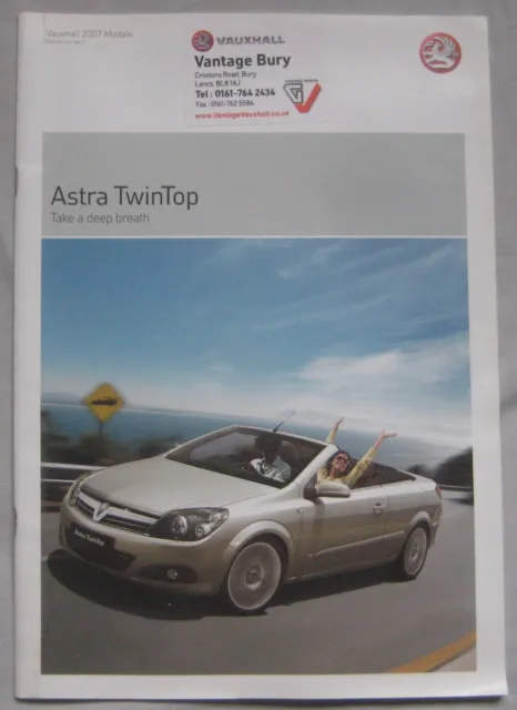 2007 Vauxhall Astra TwinTop Brochure Edition 1, Pub, No. VM0606434