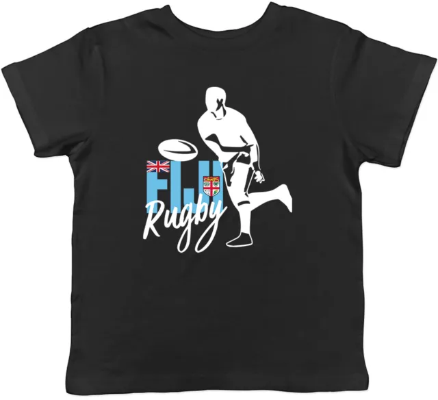 Fiji Rugby Kids T-Shirt Supporters Fans World Cup Childrens Boys Girls Gift