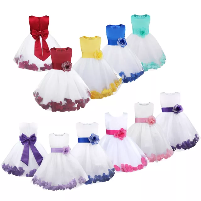 Flower Girl Dress Wedding Pageant Petals Bridesmaid Graduation Party/ Prom /Gown