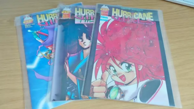 BH789: Manga Comics - Hurricane Mädchen - Hiroshi Yakumo's Nr. 4, 6 & 7 1996