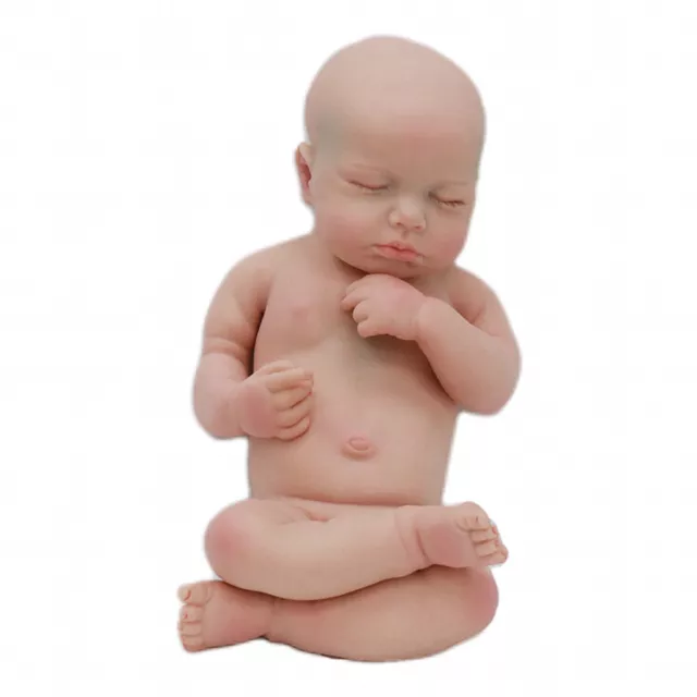 18" Lifelike Reborn Baby Dolls Full Solid Silicone Baby Doll Newborn boy doll