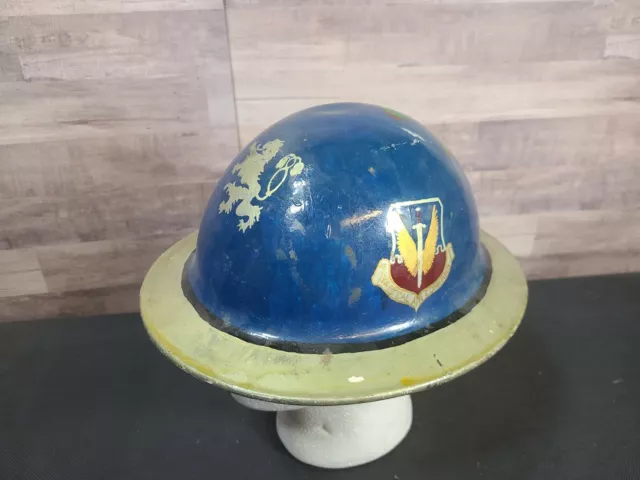 USAF 366th AGS "Wings of the Gunfighter" Painted Civil Defense Helmet Cold War 2