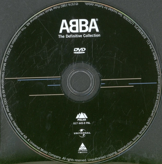 ABBA DEFINITIVE COLLECTION DVD Europe Polar 2002 DVD pal, all regions