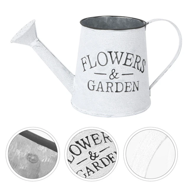 Le Fer Pot De Fleur En Étain Métal Porte-fleurs Jardinière Ronde
