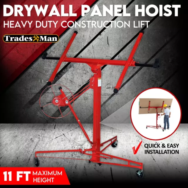 11FT 68kg Plasterboard Lifter Drywall Panel Board Lift Gyprock Sheet Hoist AU +S