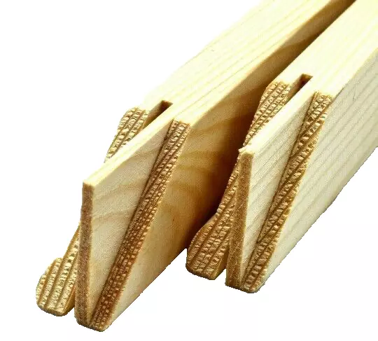 Sold in Pairs 19mm x 35mm Standard Canvas Slotted Frame Stretcher Bars & Wedges