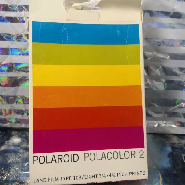 Kodak Polaroid Polacolor 2 pellicola istantanea terrestre confezione da 6 fogli fotografici 108 1978 in scatola