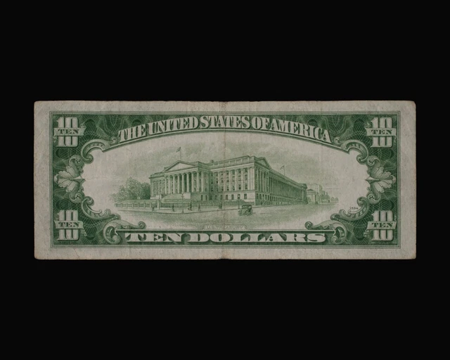 1953-A $10 Silver Certificate VF condition Fr. 1707 US Currency Tough Series 3