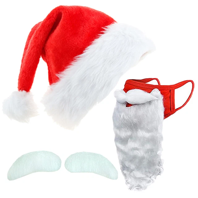 Abito Natalizio Poliestere Bambino Finta Barba Da Babbo Natale