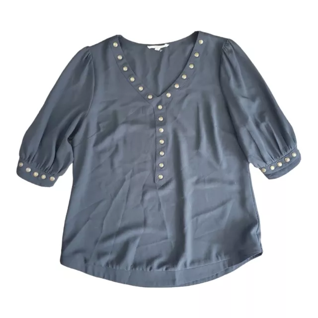 41 Hawthorn -Stitch Fix- Lisbon Black Studded Top Size  Small