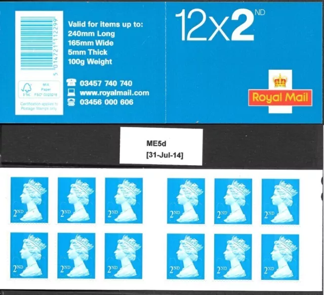 GB 2014 12 x 2a classe. Macchine di sicurezza, libretto codici a barre. MTIL/M14L. S.G. ME5d