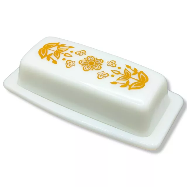 Vintage Pyrex 72-B Butterfly Gold Butter Dish