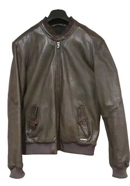 GIUBBINO DATCH UOMO Giubbotto Jacket VERA PELLE Man GIACCA VERDE PETROLIO EUR 123 00 PicClick IT