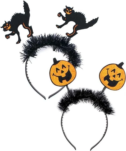 Fascia orpello gatto e zucca di Halloween abito fantasia festa carnevale testa bopper