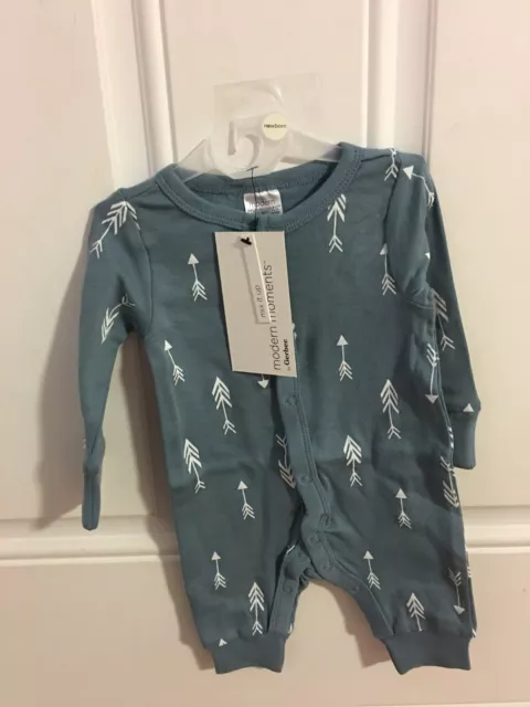 Brand New Infant Boys Size Newborn Modern Moments By Gerber One Piece Outfit