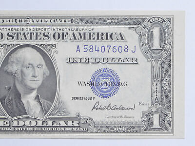 1935-F Silver Certificate $1 Blue Seal - Uncirculated US Paper Money Unc
