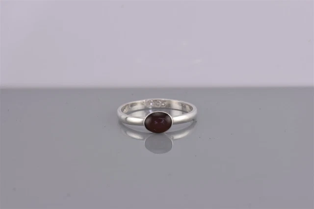 Taxco Sterling Silver Oval Purple Band Ring 925 Sz: 7.5