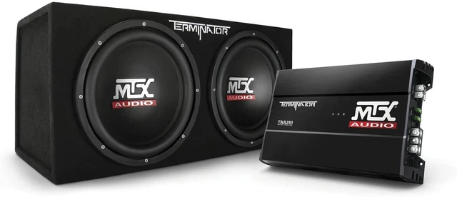 Audio TNP212D2 Terminator Power Pack Subwoofer System - Set of 2,BLACK