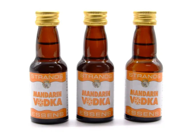 3 x vodka mandarín 25 ml - esencia de vodka sin alcohol, esencia saborizante