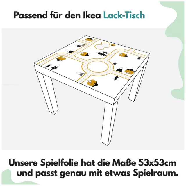 Ikea Lack Tisch Aufkleber Senfgelb 53x53cm Folie Dekorfolie Kinderzimmer YX012