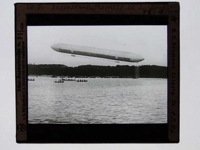 Glaslaterne Rutsche - Zeppelin Luftschiff LZ1 auf Jungfernflug in Deutschland 1900