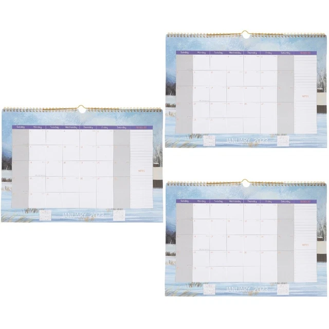 Set 3 Calendario Parete 2023 Carta Ufficio Piccolo Tavolo Cavalletto