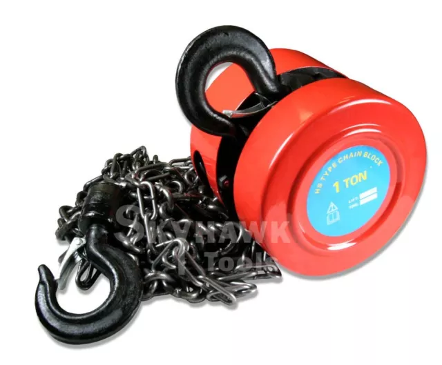 New 1Ton Chain Hoist Puller Block Winch Steel Hardened Lift capacity: 2,000 lbs