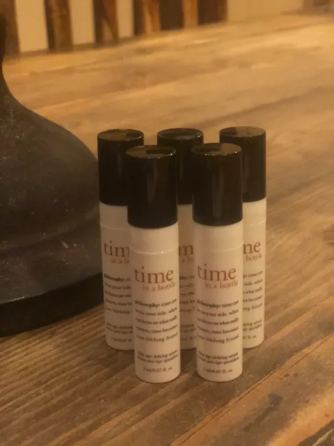 New Philosophy Time In A Bottle Daily Age-Defying Serum 0.07 Oz Ea X 5 Tubes