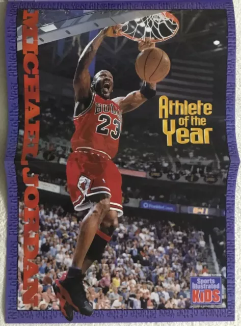 Sports Illustrated for Kids 1998 Yearbook Michael Jordan Poster Athlete of Year