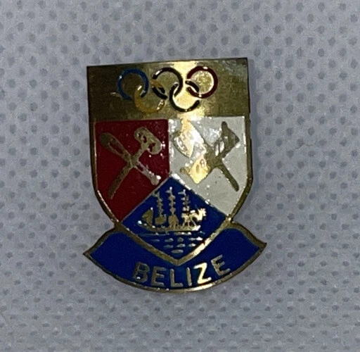 BELIZE OLYMPIC PIN Badge Noc From 1984 Los Angeles USA Olympiad 20.00
