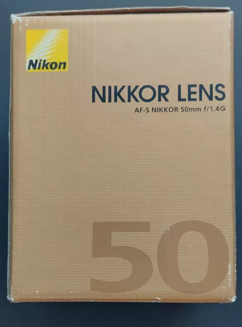 BOXED Nikon Nikkor AF-S 50 mm f/1.4 G Prime Lens with Caps and HB-47 Hood