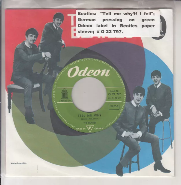 Gripsweat - BEATLES If I Fell / Tell Me Why RARE Norway 45 norwegian  PARLOPHONE DP 562 HEAR!