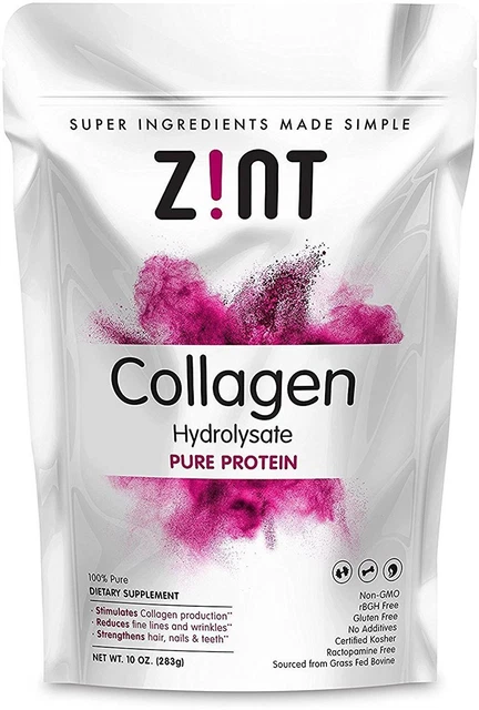 Hidrolizado de colágeno de Z!NT, bolsa de 10 oz