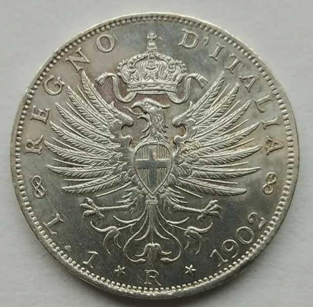 VITTORIO EMANUELE III - 1 Lira "Aquila Sabauda" 1902 qFDC