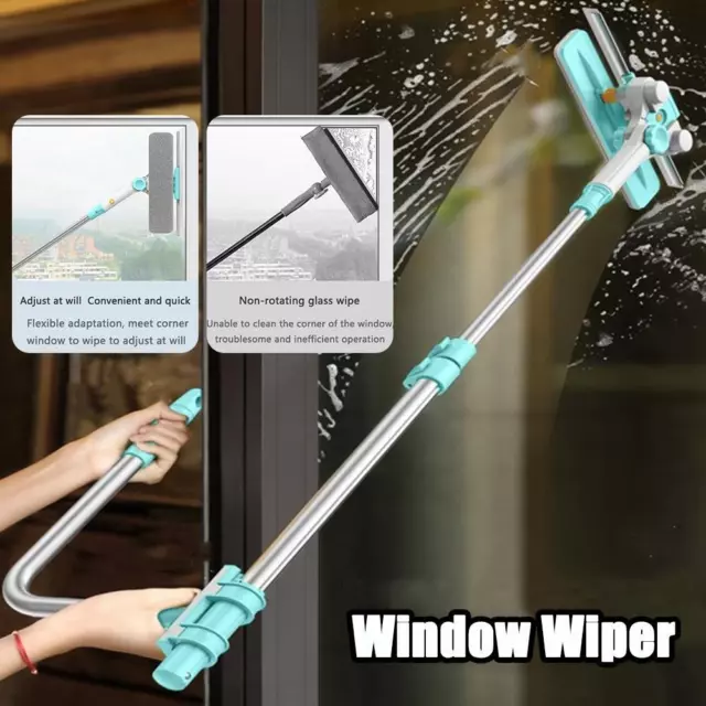 Window Squeegee Glass Wiper Long Handle Window Cleaner Squeegee Wiper Home  Clean