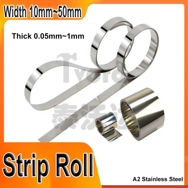 ᐉ Striscia Dell'acciaio Inossidabile 0.05x10mm-0.8x400mm 1.4301 V2A 304 Lamina Strisce Di Lamiera Dell Acciaio Inossidabile - Foto 3